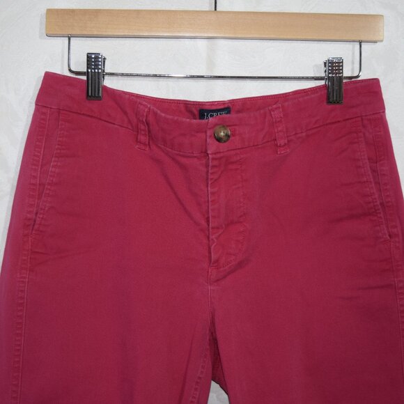 J. Crew Pink High-Rise Girlfriend Chino Straight Leg Pants Size 4 - Picture 3 of 5